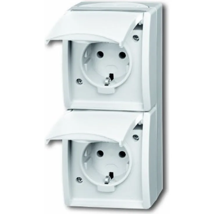 Busch-Jaeger BUSC Zweifachsteckdose 20-02 EW-54 2fach senkrecht