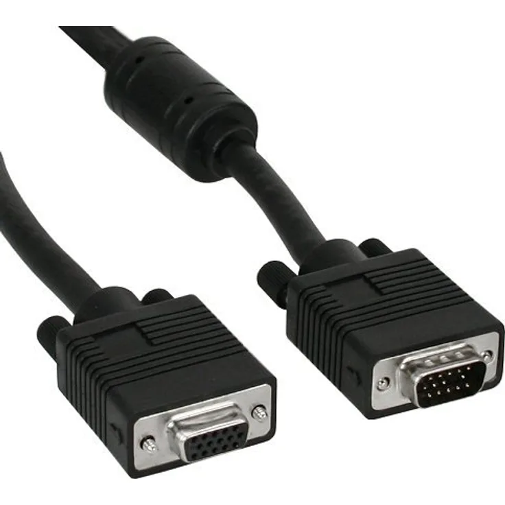 InLine 17705B S-VGA Verlängerung, 15pol HD Stecker - Buchse, schwarz, 0,5m