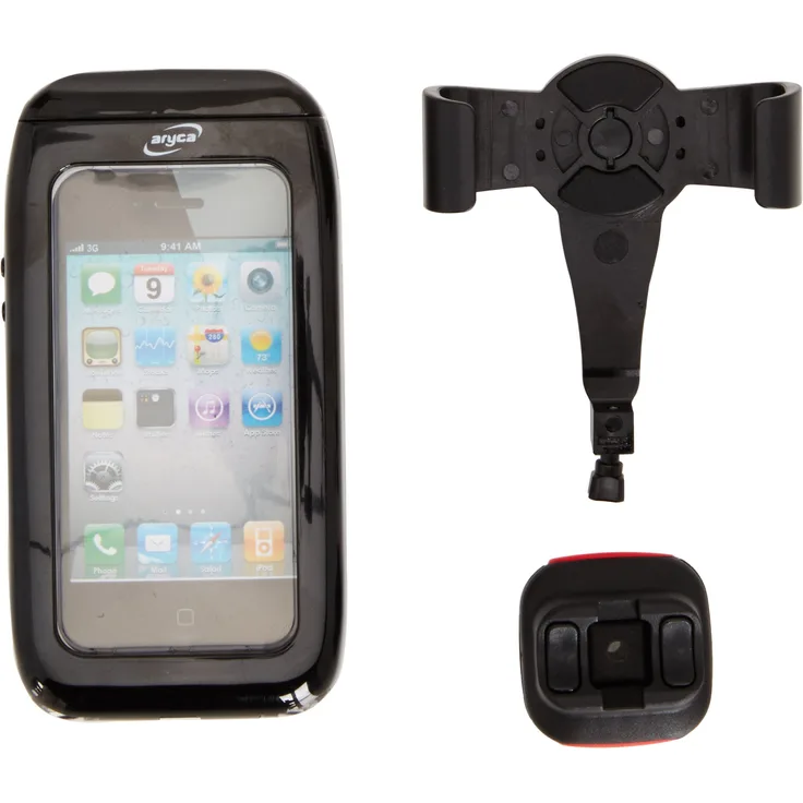 KLICKfix Lenker Smartphonetasche Aricase für Iphone 4/4S, Transparent/Schwarz, 2711