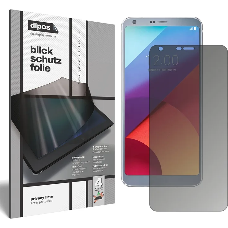 LG G6 Schutzfolie Blickschutzfolie - Privacy Filter Displayschutzfolie mit AntiReflex Effekt