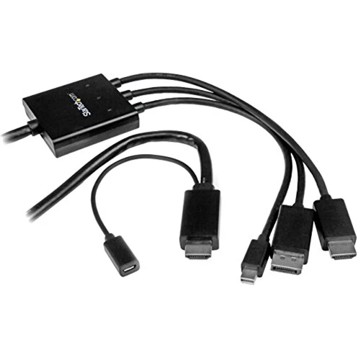 StarTech.com 2m HDMI, DisplayPort oder Mini DisplayPort auf HDMI Konverter Kabel, HDMI, DP oder Mini DP zu HDMI Adapterkabel