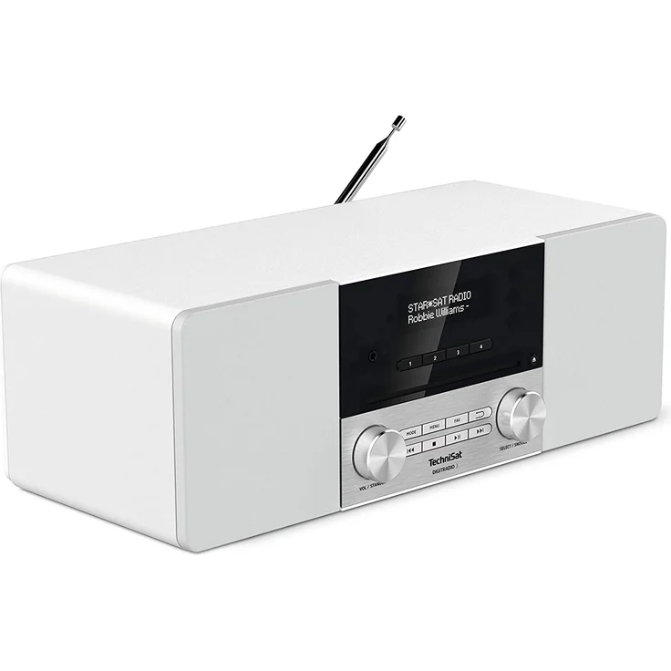 TechniSat DIGITRADIO 3 CD-Radio mit Bluetooth, OLED-Display, Wecker, weiß – Bild 1