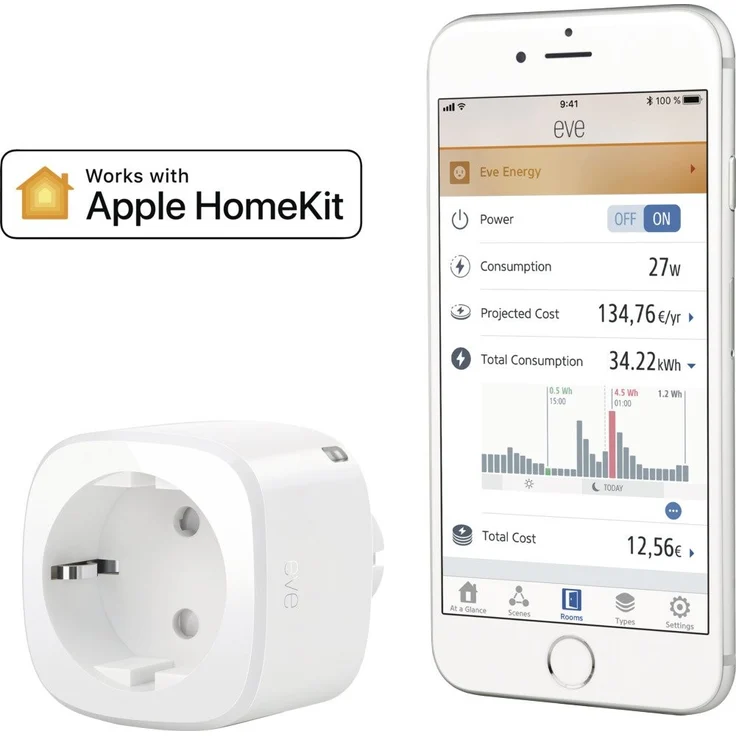 Eve Energy Duo Stromsensor und Schalter Apple HomeKit 2er Pack Weiß – Bild 2