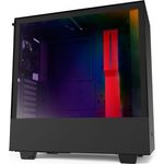 NZXT H510i - Kompaktes ATX-Mid-Tower-Gehäuse für Gaming-PCs - Front USB-C Port - Vertikale GPU Montage möglich - Tempered Glass-Seitenfenster - Für Wasserkühlung nutzbar - Schwarz-Rot