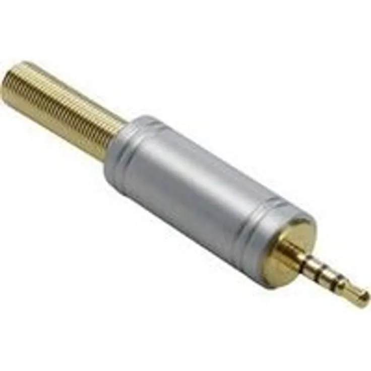 Klinken-Steckverbinder 2.5 mm Stecker, gerade Polzahl: 4 Stereo Gold BKL Electronic 1103086 1 St. Gold