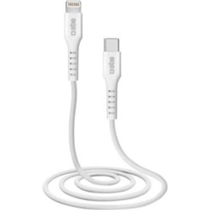 SBS Mobile Lightning Datenkabel mit USB Typ C-Anschluss, 1 m, weiß