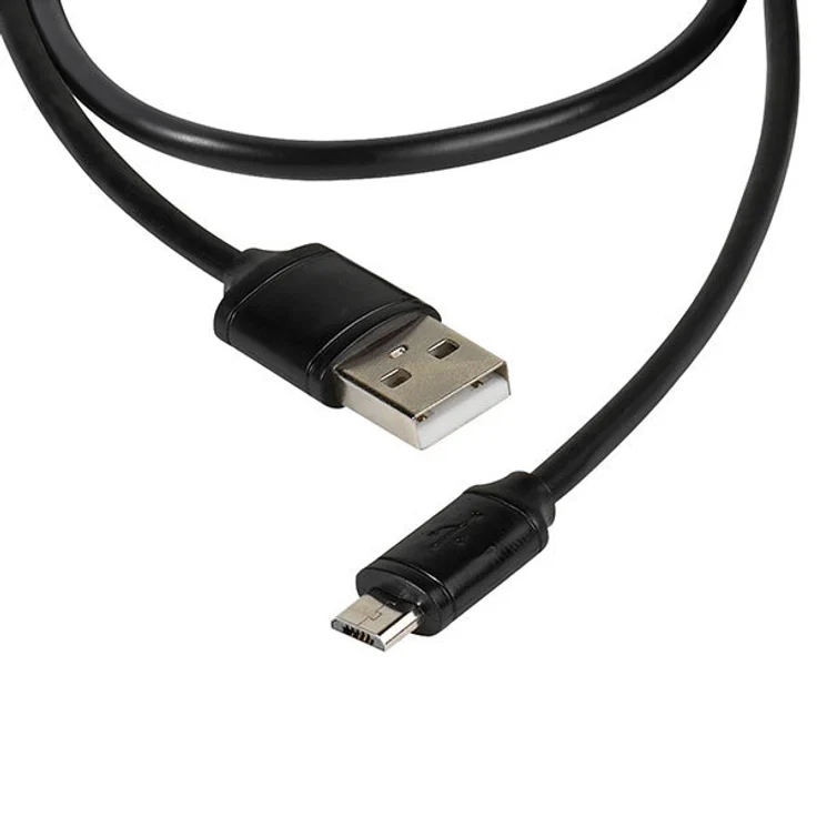 Vivanco Micro USB 2.0, 2 m, USB A, Micro-USB B, 2.0, Männlich-Männlich, Schwarz