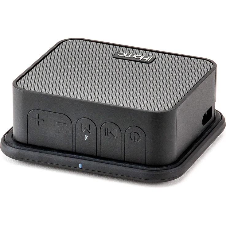iHome iBTW88 Tragbarer Bluetooth-Lautsprecher mit kabellosem Schnellladegerät schwarz