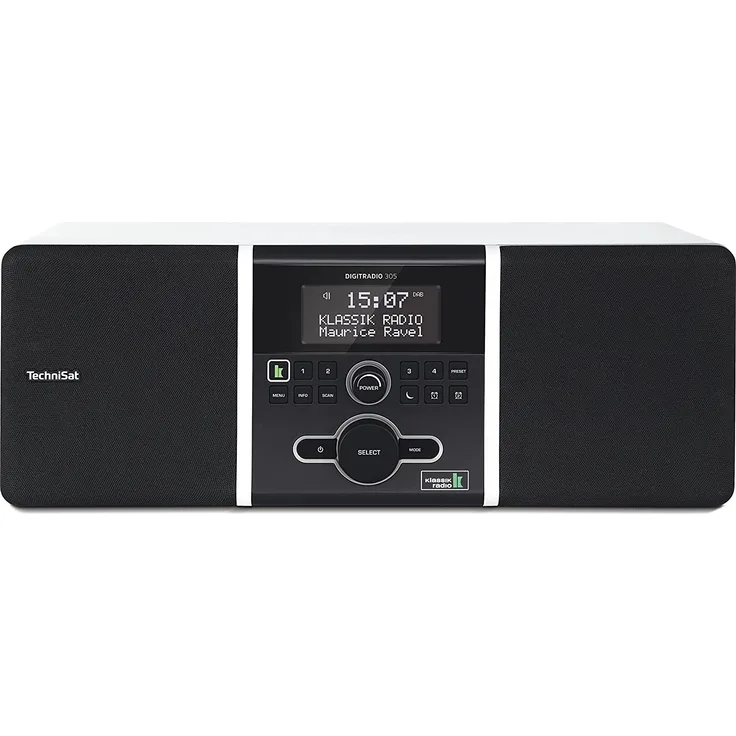 TechniSat Digitradio 305 Klassik Edition Digitalradio mit Wecker, LCD-Display, weiß