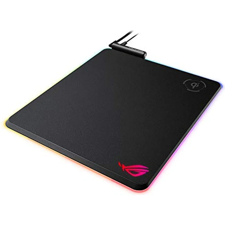 ASUS ROG Balteus QI RGB Gaming-Mauspad (drahtlose Ladefunktion, Aura Sync, USB-Passthrough, rutschfest) – Bild 1