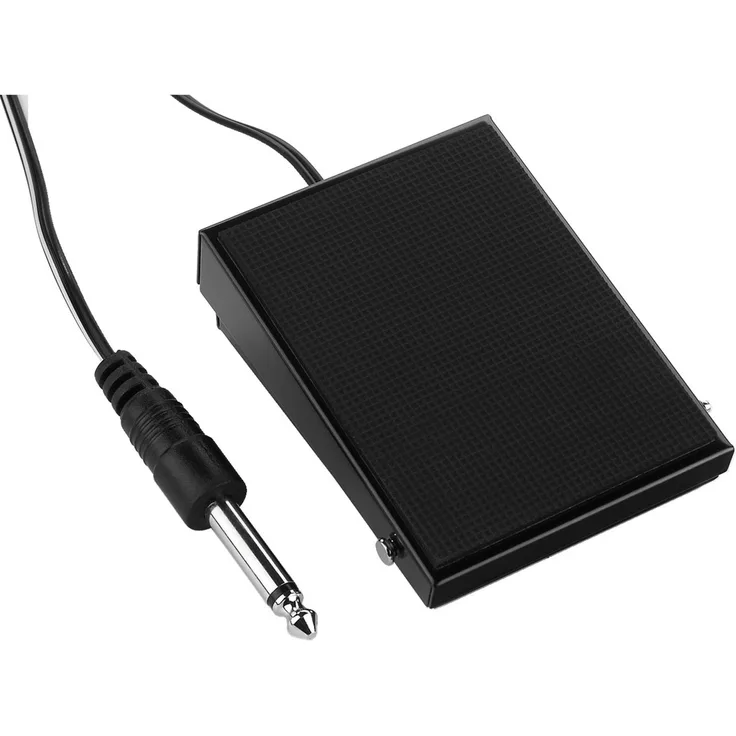 MONACOR FS-50A Fußpedal für Gitarrenverstärker, 3-m-Anschlusskabel, schwarz