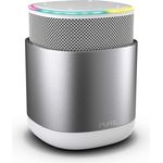 Pure DiscovR Smart Home Wireless Bluetooth-Lautsprecher mit Radio, Mikrofon, Lichteffekt, weiß, silber
