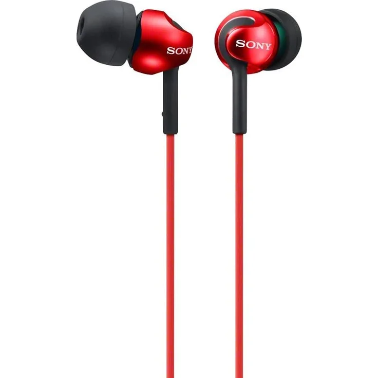 Sony MDR-EX110APR In-Ear Kopfhörer mit Mikrofon, rot – Bild 3