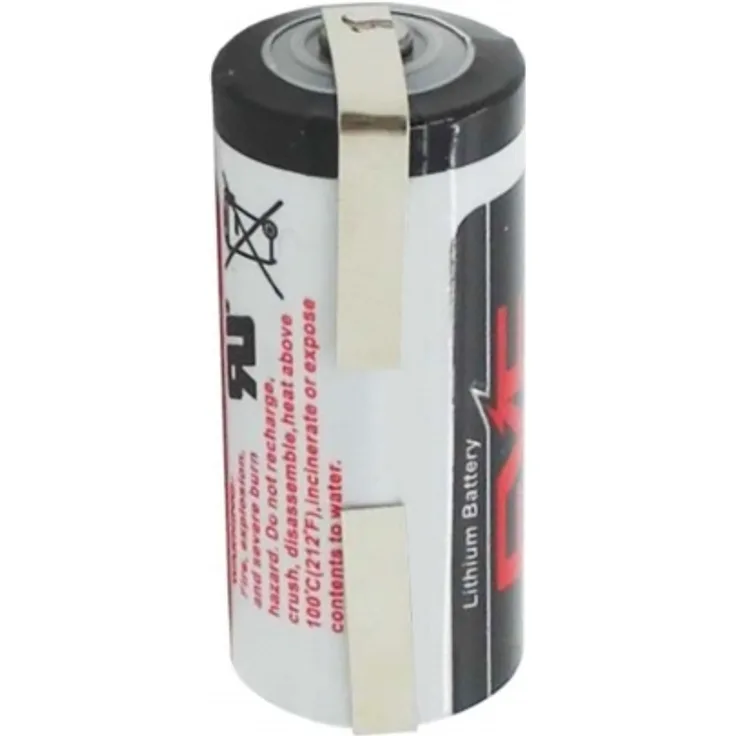 Lithium 3,6V Batterie ER 14335, 2-3 AA ER14335 Standard Batterie mit Lötfahne U-