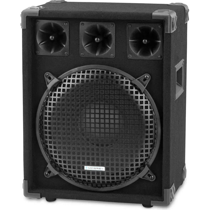 McGrey DJ-1222 DJ PA Lautsprecher Box 30cm (12 ) Subwoofer 600W (Passiv, 2-Wege System, Holzgehäuse)