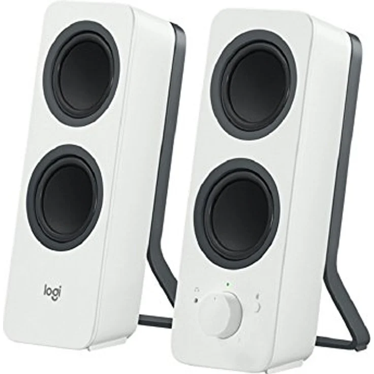 Logitech Z207 Kabellose PC-Lautsprecher, Bluetooth, Stereo Sound, 10 Watt Spitzenleistung, 3,5 mm Eingang, Kopfhörerbuchse, Easy-Switch Feature, UK Stecker, PC-TV-Tablet-Handy - weiß – Bild 1