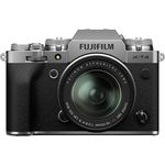 FUJIFILM X-T4 Systemkamera (26,1 Megapixel, X-Trans CMOS 4 Sensor, 7,6 cm (3 Zoll) Touch-LCD) inkl. XF18-55mmF2.8-4 R LM OIS Objektiv Kit, silber