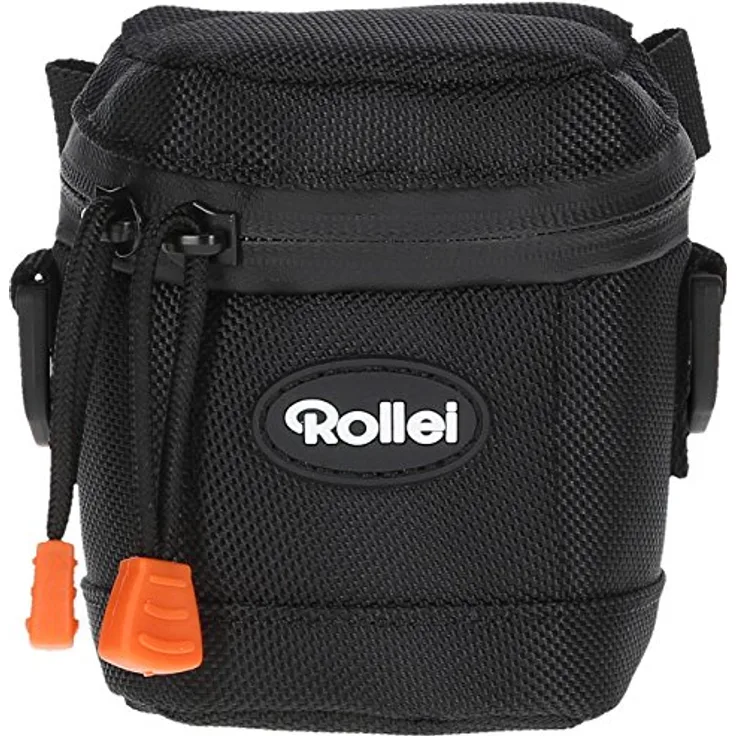 Rollei Fotoliner Objektivtasche S - hochwertiger und gepolsterter Objektivköcher für optimalen Schutz vor Staub und anderen Verschmutzungen, inkl. Tragegurt - Größe: 8 x 8x 10 cm