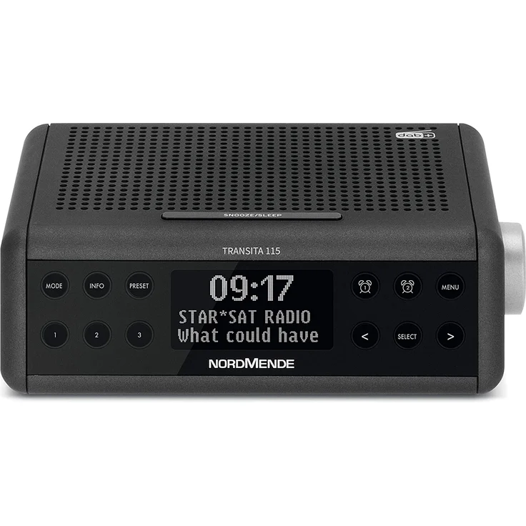 Nordmende Transita 115 Radiowecker mit Wecker, OLED-Display, schwarz – Bild 1