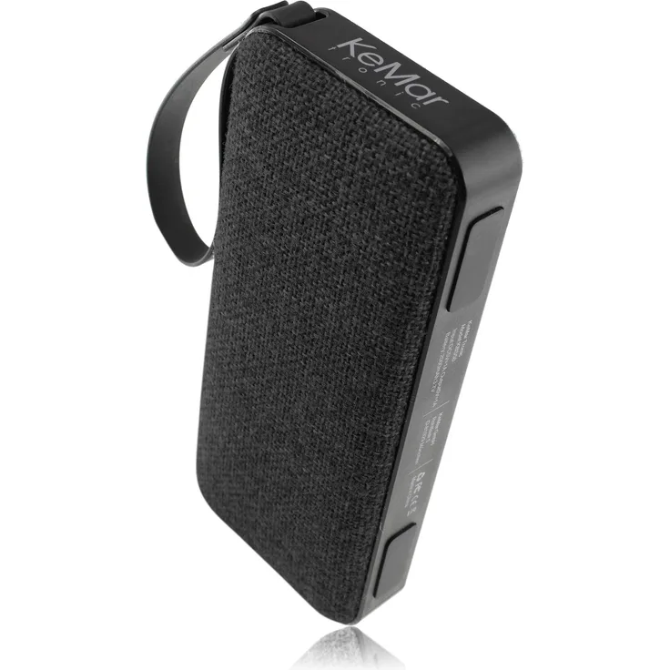 KeMar Kitchenware KBS50 Bluetooth-Lautsprecher (Bluetooth, WASSERDICHT NACH IPX7 STANDARD, BIS ZU 10 STUNDEN WIEDERGABE, 2 X 5 WATT STEREOSOUND, GEWICHT: NUR 345 GRAMM, KABELLOSE BLUETOOTH ÜBERTRAGUNG) schwarz
