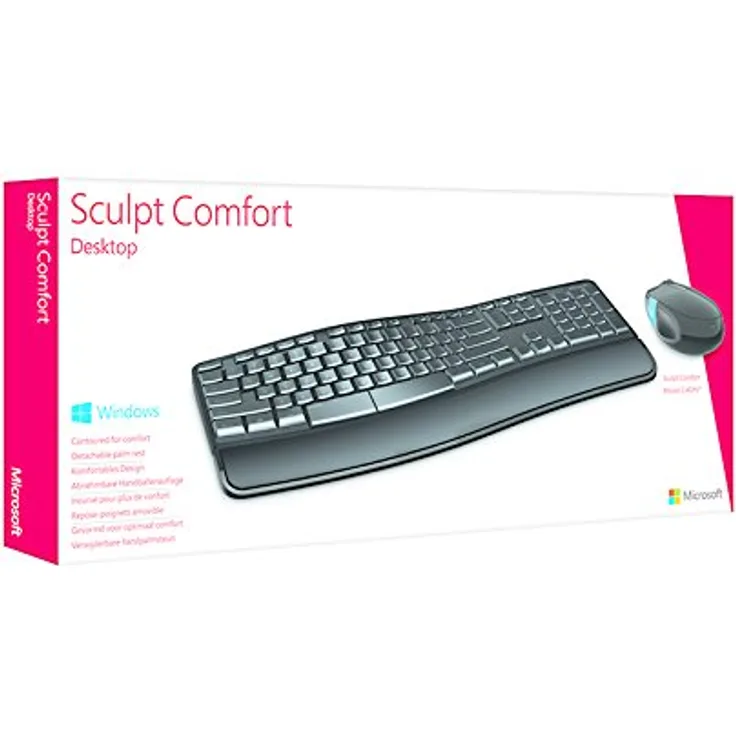 Microsoft Sculpt Comfort Desktop - Tastatur-und-Maus-Set - kabellos - 2.4 GHz - Englisch QWERTY (L3V-00021)