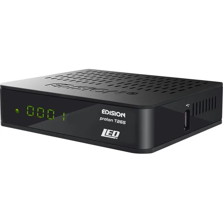 Edision proton T265 LED DVB-T2 HD H.265 HEVC Full HD Hybrid FTA Receiver HDTV DVB-T2/DVB-C DISPLAY HDMI SCART S/PDIF USB 2.0