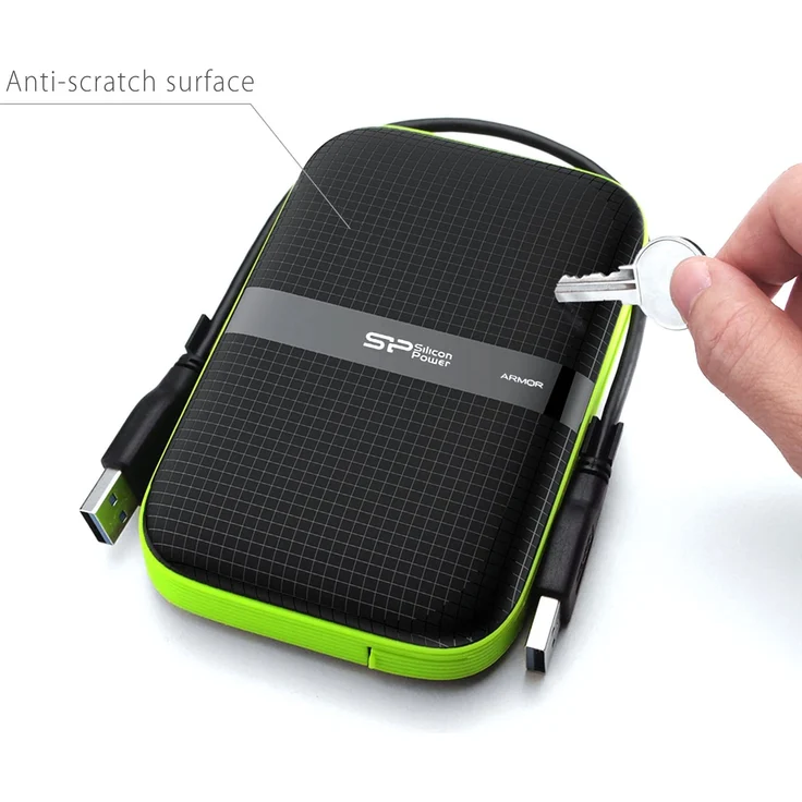 Silicon Power Armor A60 4 TB stoßfest Portable Festplatte, USB 3.0, schwarz Edition – Bild 2