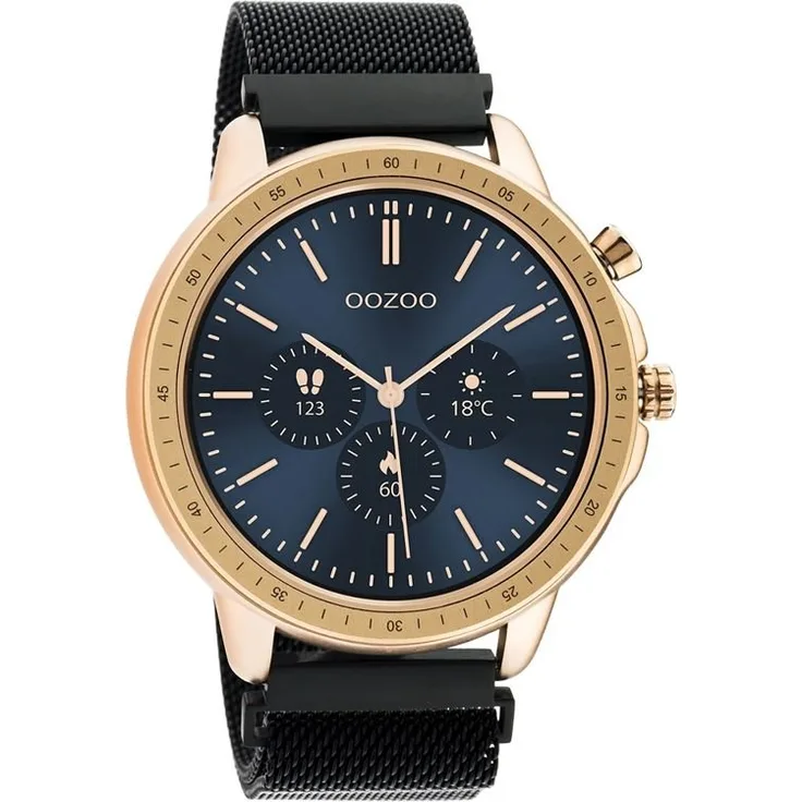Oozoo Smartwatch Mesh Black/Rosé