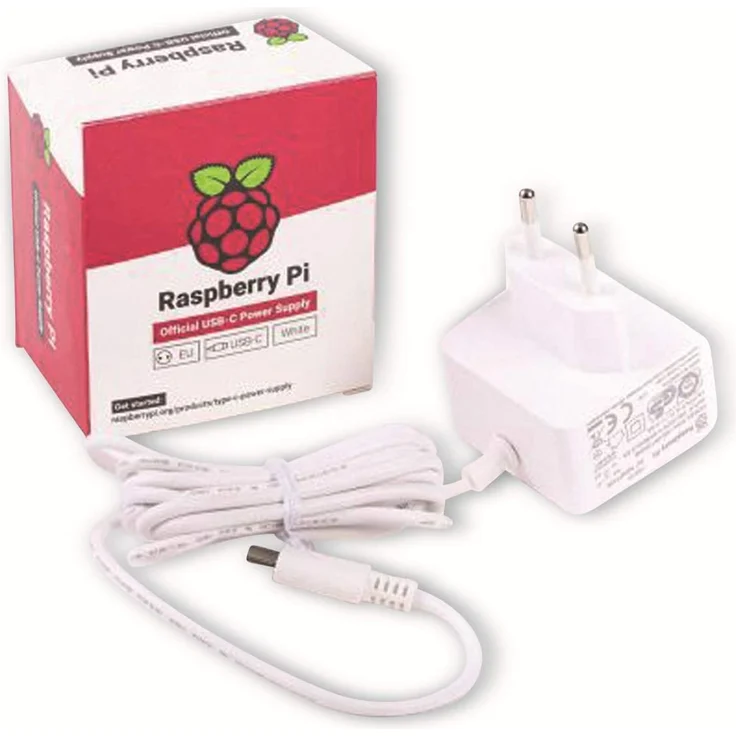 Raspberry Pi - offizielles Netzteil für Raspberry Pi 4 Model B, USB-C, 5.1V, 3A weiß – Bild 1