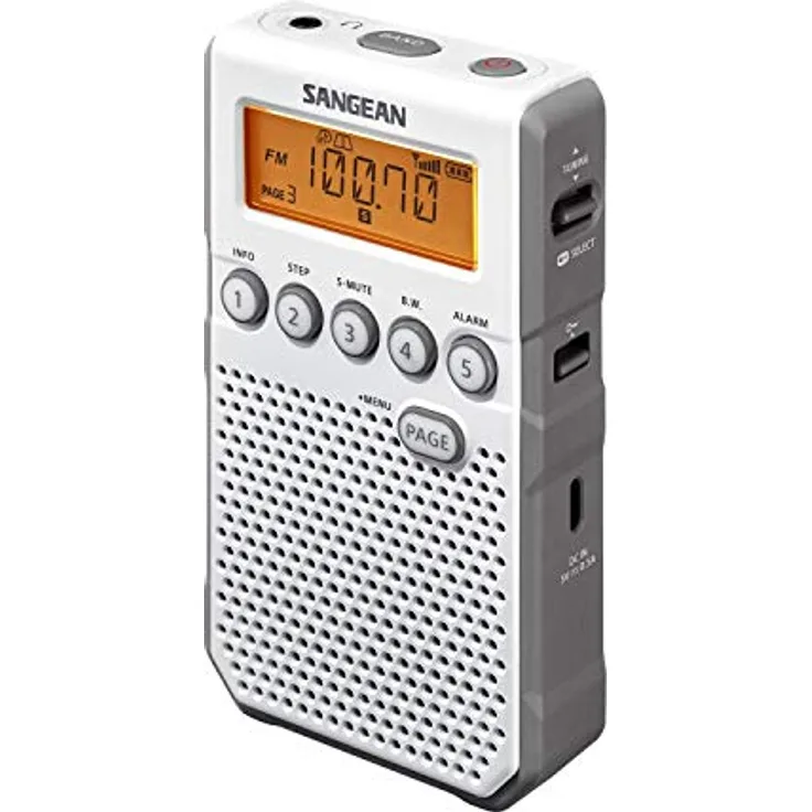 Sangean Pocket Radio DT-800, 40 Senderspeicher (20FM, 20 AM), LCD Display, APS