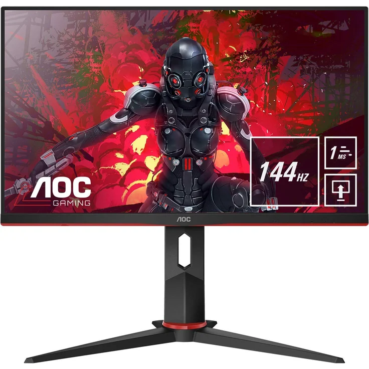 AOC 24G2ZE-BK - 24 Zoll, Full HD (1920 x 1080 Pixel), TN-Panel, 240Hz, 0,5ms, 350cd-m² (24G2ZE-BK) – Bild 1