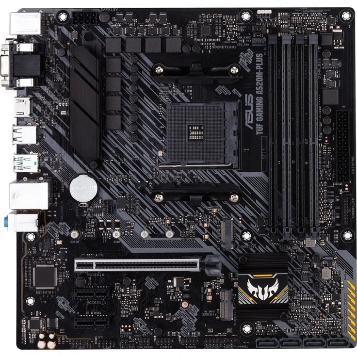 ASUS TUF GAMING A520M-PLUS II - micro ATX, AMD A520, Sockel AM4, Dual-channel DDR4-SDRAM (90MB17G0-M0EAY0) – Bild 1