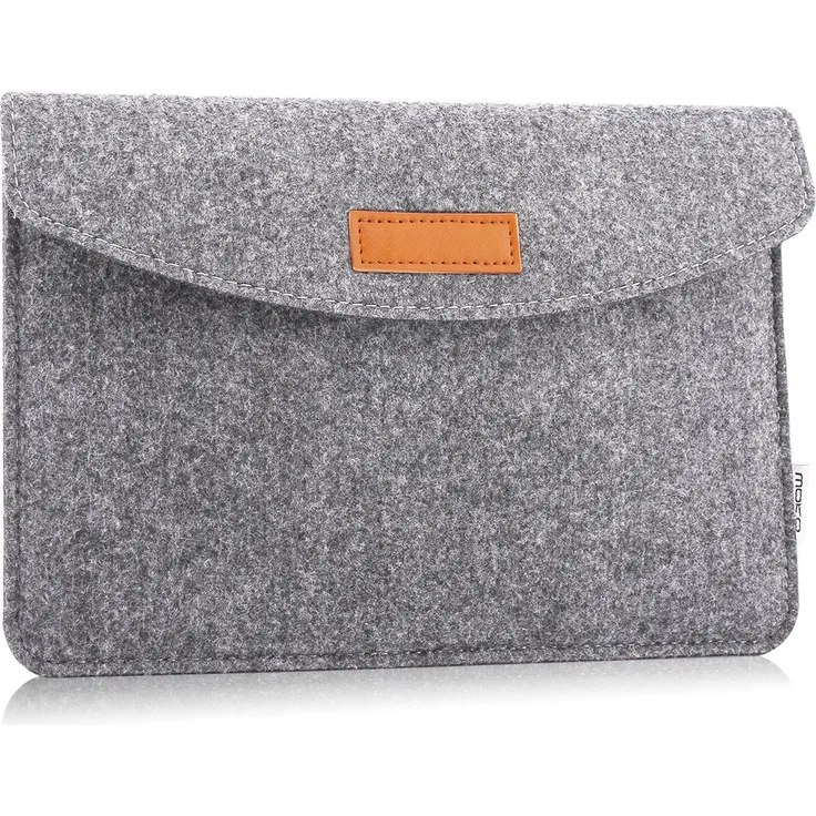 MoKo Universal 7-8 Zoll Felt Sleeve Hülle, Tragbare Filz Schutzhülle Tasche Kompatibel mit iPad Mini 5 2019, iPad Mini 1/2/3/4, Galaxy Tab S2 8.0, E 8.0, Tab A 8.0, Tab 4 7.0/8.0, Hellgrau