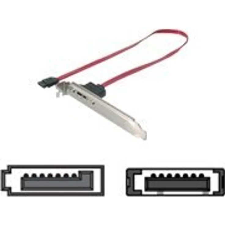 Assmann SATA-Blende, intern/extern, SATA (W) bis eSATA (M), 50 cm (AK-ESATA-SB1)