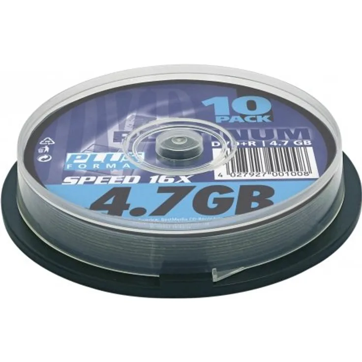 Platinum DVD+R 4,7 GB DVD-Rohlinge (16x Speed) 10er Spindel