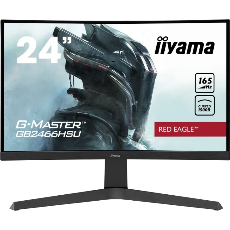 iiyama G-Master GB2466HSU-B1 Red Eagle - 23,6 Zoll, Full HD (1920 x 1080), VA-Panel, 165Hz, 1ms, 250cd/m² (GB2466HSU-B1)