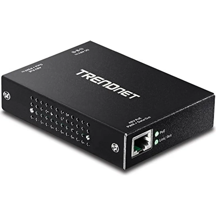 TRENDnet Gigabit PoE+ Extender-Verstärker, Einfacher Port PoE, Power over Ethernet, Verlängert 100 m auf eine Gesamtdistanz von bis zu 200m (656 ft.), TPE-E100