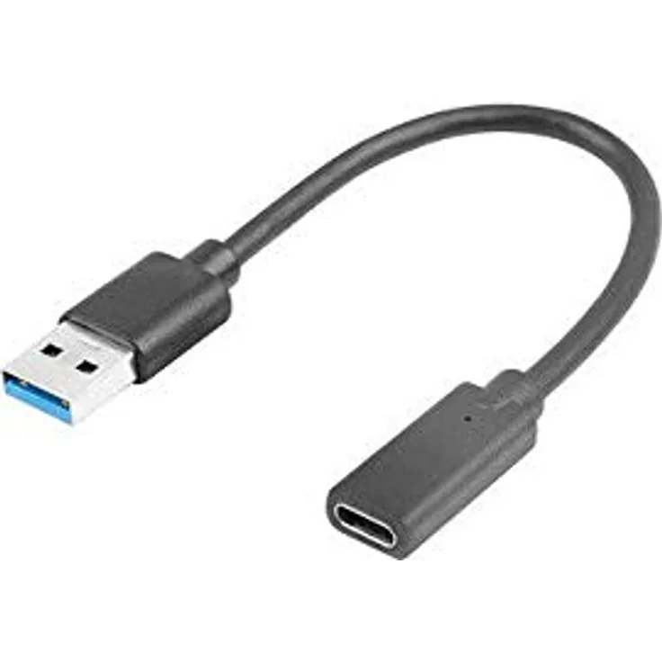 lanberg Adapter USB Type-C(F) - USB Type-A (M) 15 cm schwarz