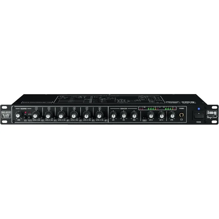 IMG STAGELINE MMX-602-SW Mikrofon-Line-Mischer schwarz