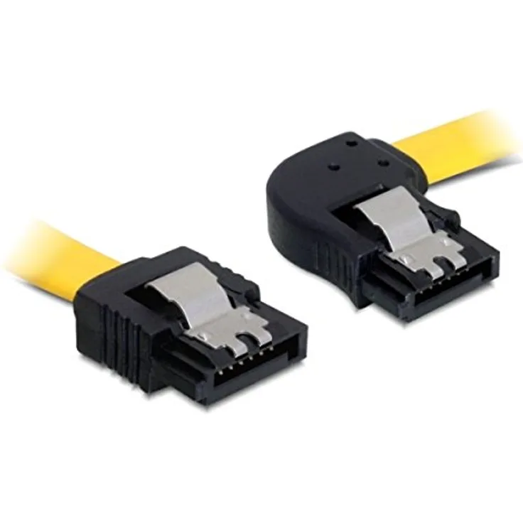 DeLOCK Cable SATA - SATA-Kabel - Serial ATA 150/300/600 - 7-poliges SATA bis 7-poliges SATA - 30cm - rechts abgewinkelter Anschluss, verriegelt (82828)