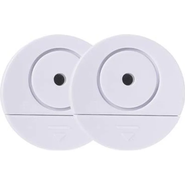 Smartwares SC08-2 Glasbruch-Sensoralarm Glasbruchalarm-Vibrationsalarm für Fenster und Türen, 2er Pack, 1.5 V, weiß