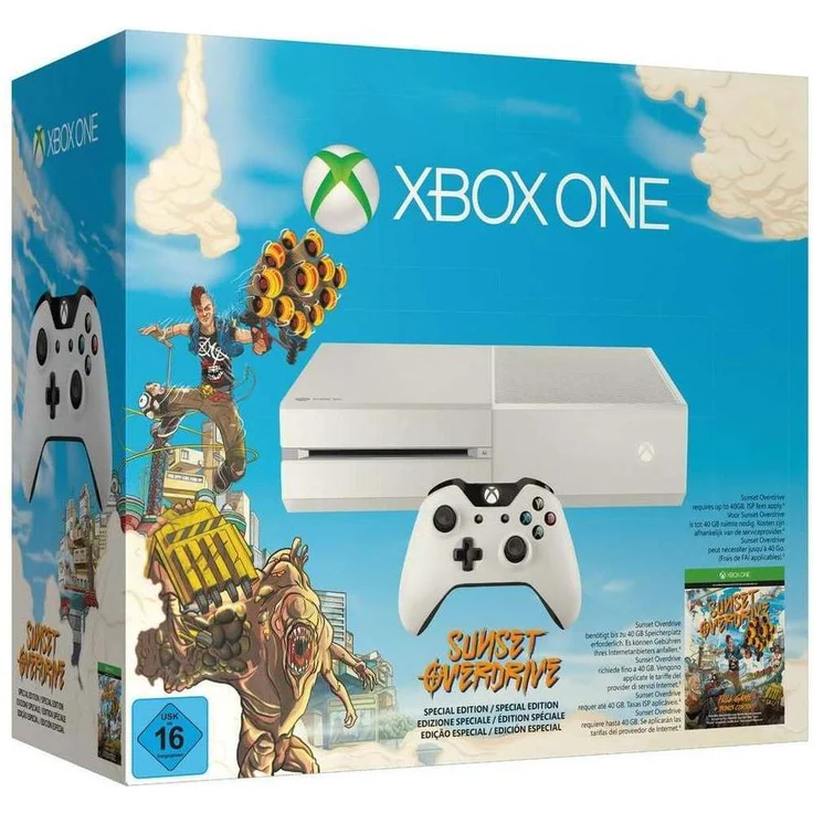 Microsoft Xbox One Robot White 500GB Bundle inkl. Sunset Overdrive – Bild 1