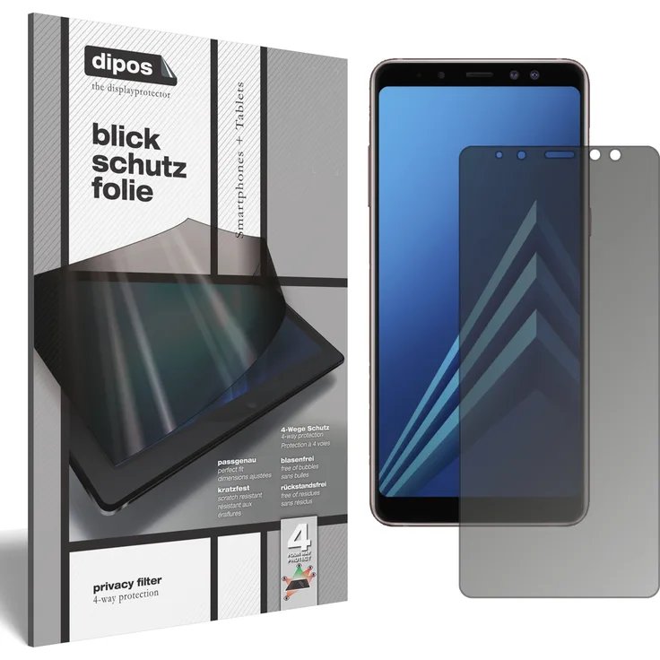 Samsung Galaxy A8 (2018) Schutzfolie Blickschutzfolie - Privacy Filter Displayschutzfolie mit AntiReflex Effekt