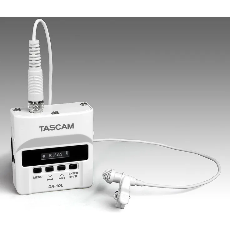 Tascam DR-10L-LW Digitaler Audiorekorder mit Lavalier-Mikrofon, Weiß - Preisvergleich