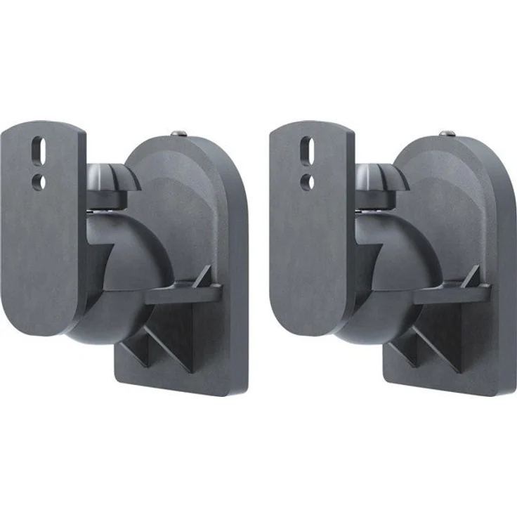 Goobay Basic Lautsprecher Wandhalterung universal, Schwarz - Universal-Lautsprecherhalterung zur Wandmontage (schwenk- und neigbar) für Lautsprecher bis max. 3,5kg, schwarz (49393) – Bild 1