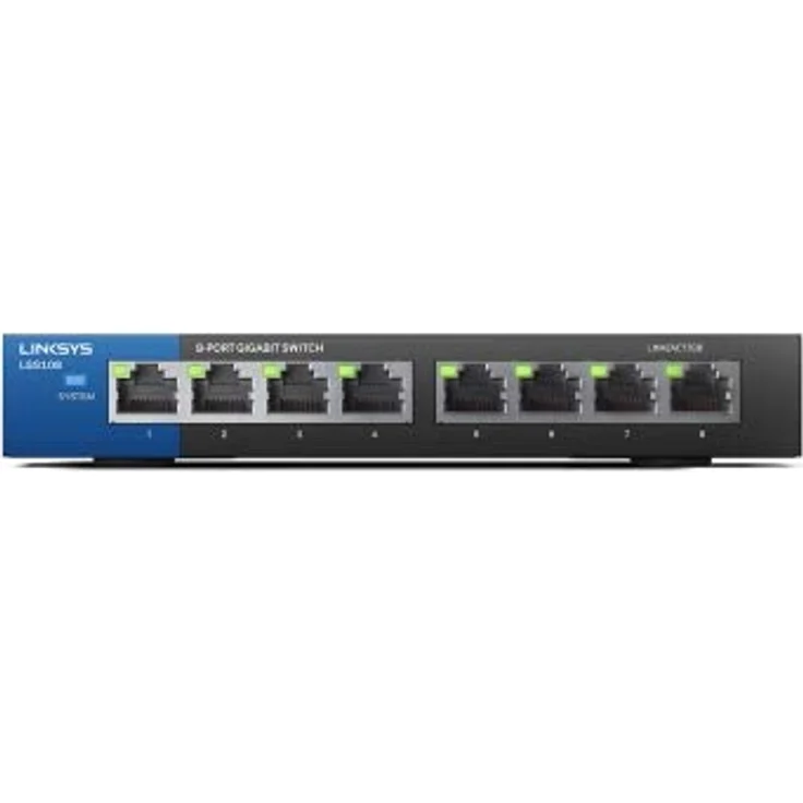 Linksys LGS108-EU-RTL Netzwerk-Switch Unmanaged Gigabit 8-Port Schwarz