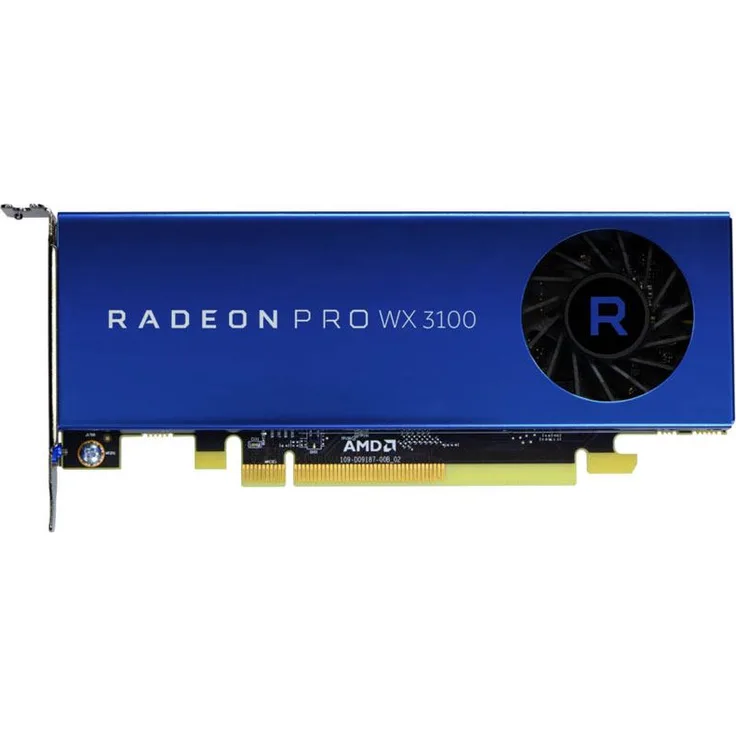 AMD Radeon Pro WX 3100 4 GB GDDR5  Graphics Cards (Radeon Pro WX 3100, 4 GB, GDDR5, 128 Bit, 1500 MHz, PCI Express x16)