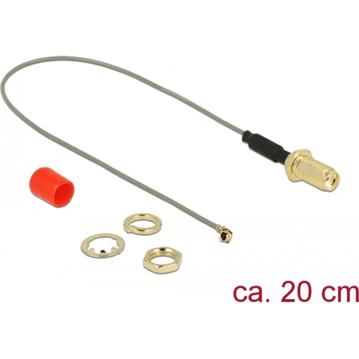 DeLock HF Antennenkabel SMA BU zum Einbau, 89833 grau