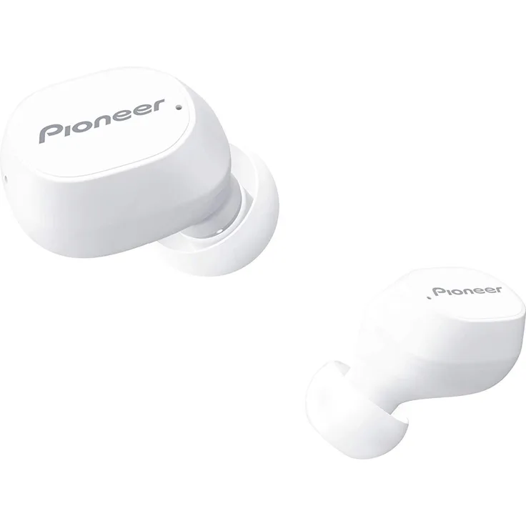 Pioneer C5 True Wireless Kopfhörer (5 Stunden Wiedergabe, Schnellladefunktion, Ambient Awareness, IPX5 Wasserschutz), Weiß