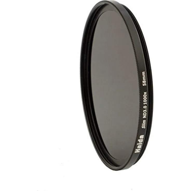 HAIDA Slim Graufilter ND1000 58mm.Schlanke Fassung + Pro Lens Cap mit Innengriff
